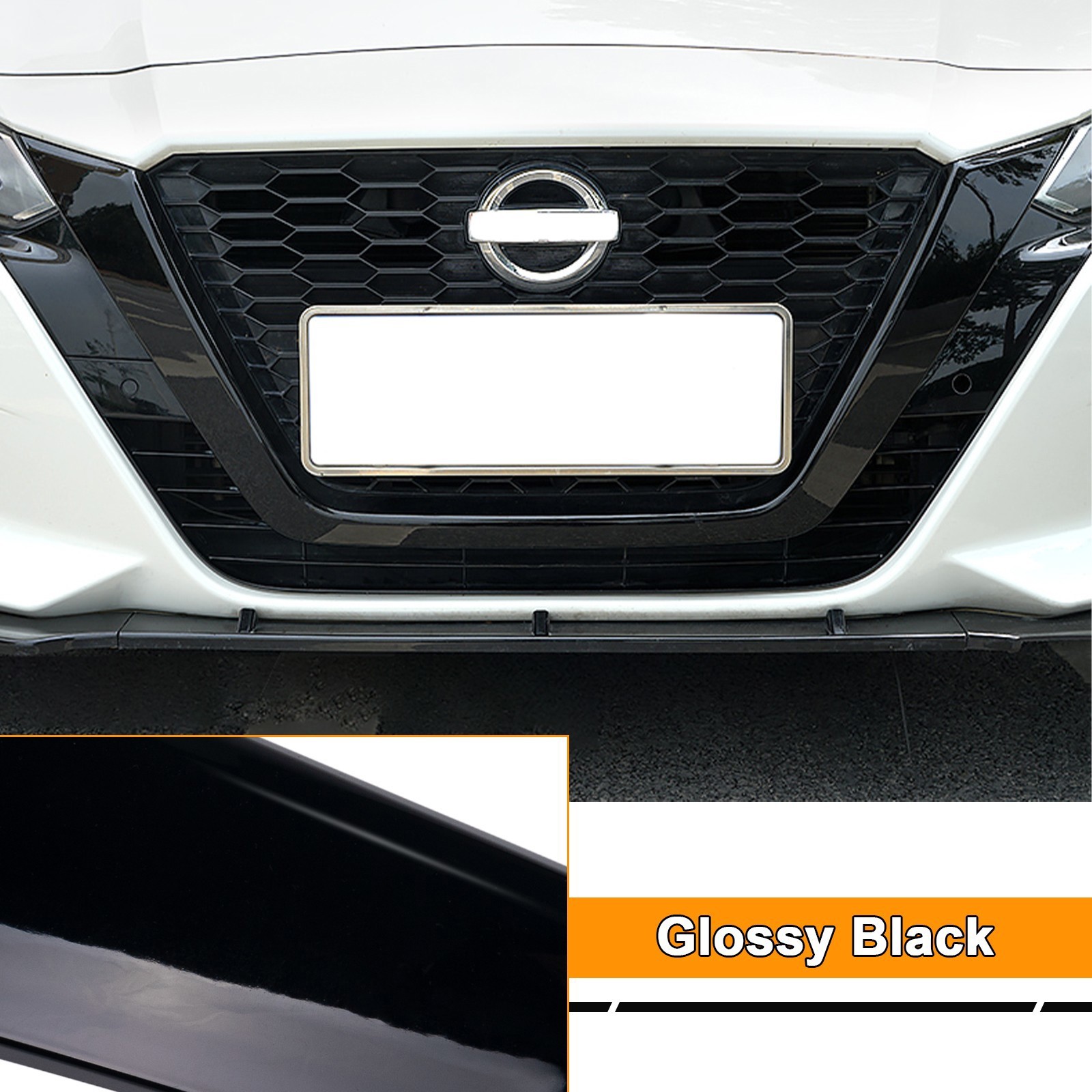 For Nissan Altima 2019-2024 Front Grille Frame Cover Trim JDM Style Glossy