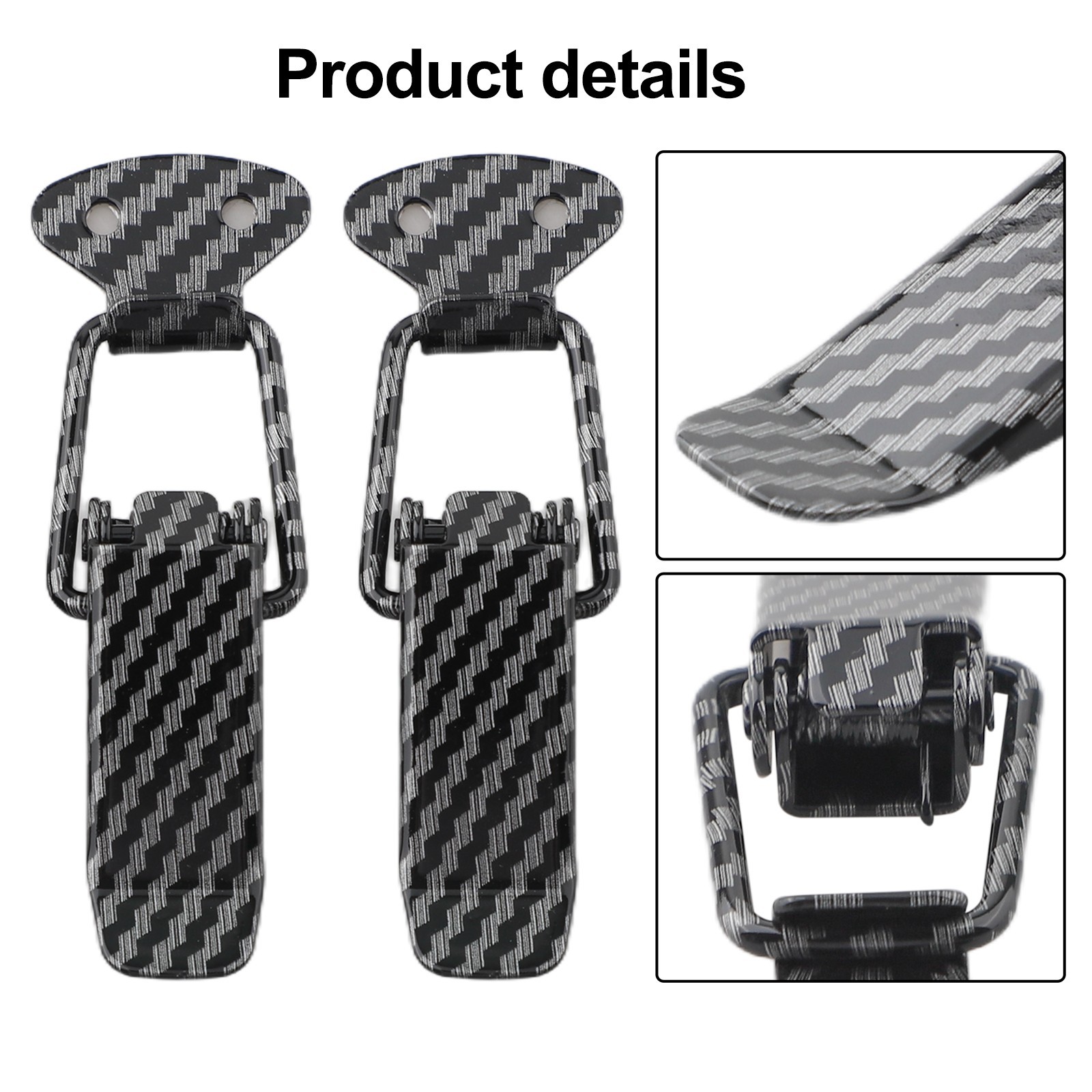 Quick Install Auto Bumper Clips Set of 2 in Lightweight Metal and Fibers