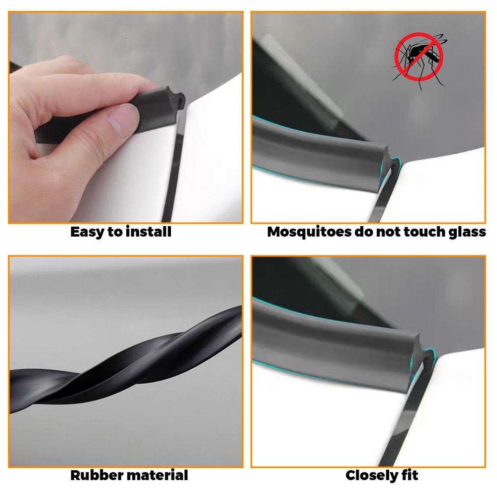5.9ft Car Windshield Strip Seal Hood Roof Wind Deflector For GMC Accessories
