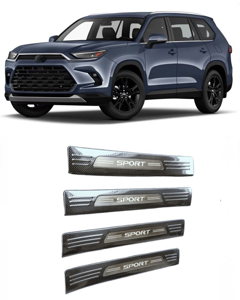 Car Accessories Door Sill Protector Scuff Plate For Toyota Grand Highlander 2025
