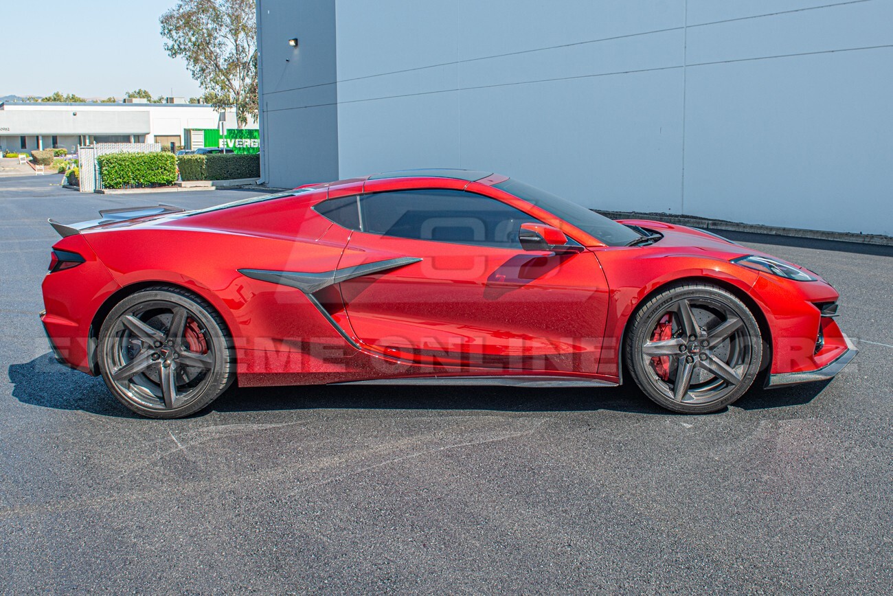 For 23-Up Corvette C8 Z06 | GM Factory CARBON FIBER Side Skirts Panel Extensions