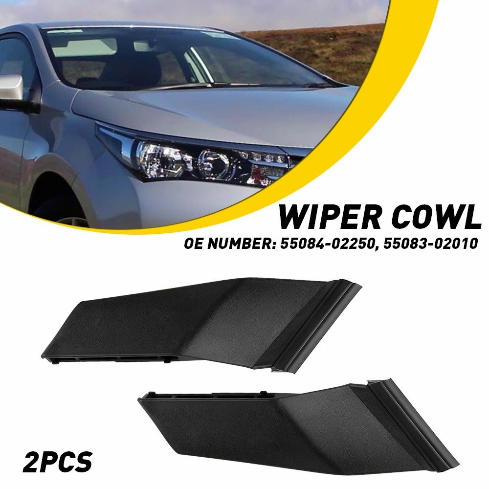 Front Windshield Wiper Side Cowl Extension Cover Trim For 2014-19 Toyota Corolla