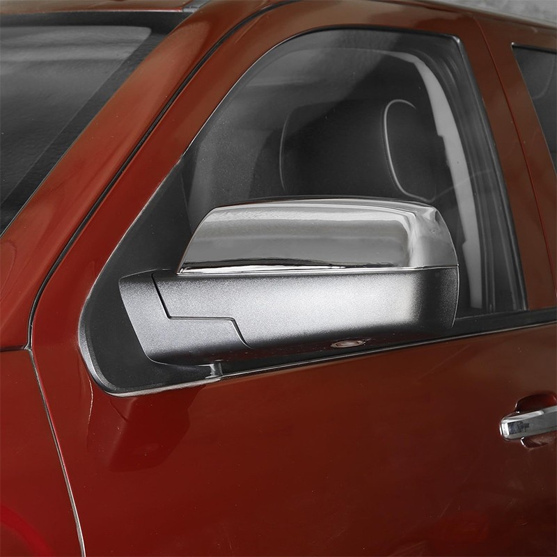 Fits 2014~2018 Chevy Silverado / GMC Sierra CHROME Top Half Mirror Covers Cap 2X