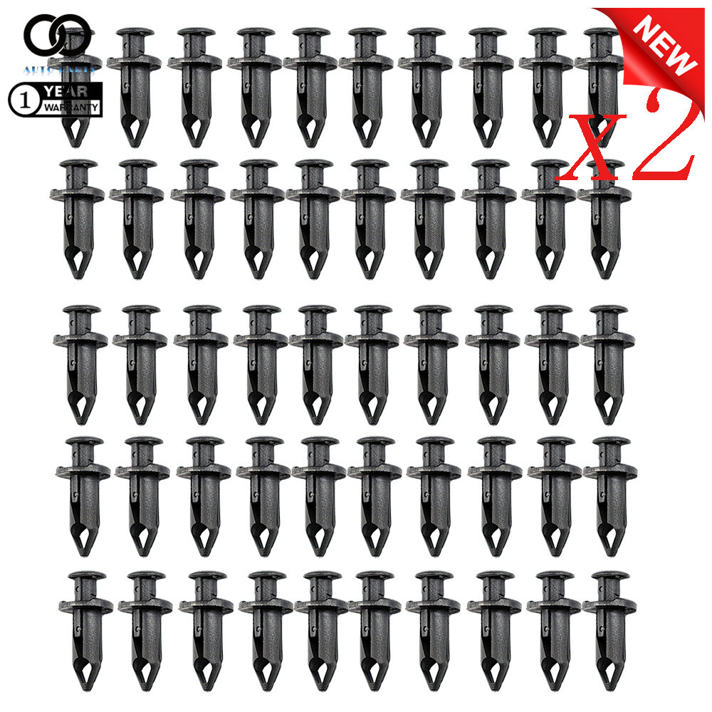 Set Of 100 ATV Retainer Clips 8mm Push Pin Splash Guard Body Panel Fit For Honda