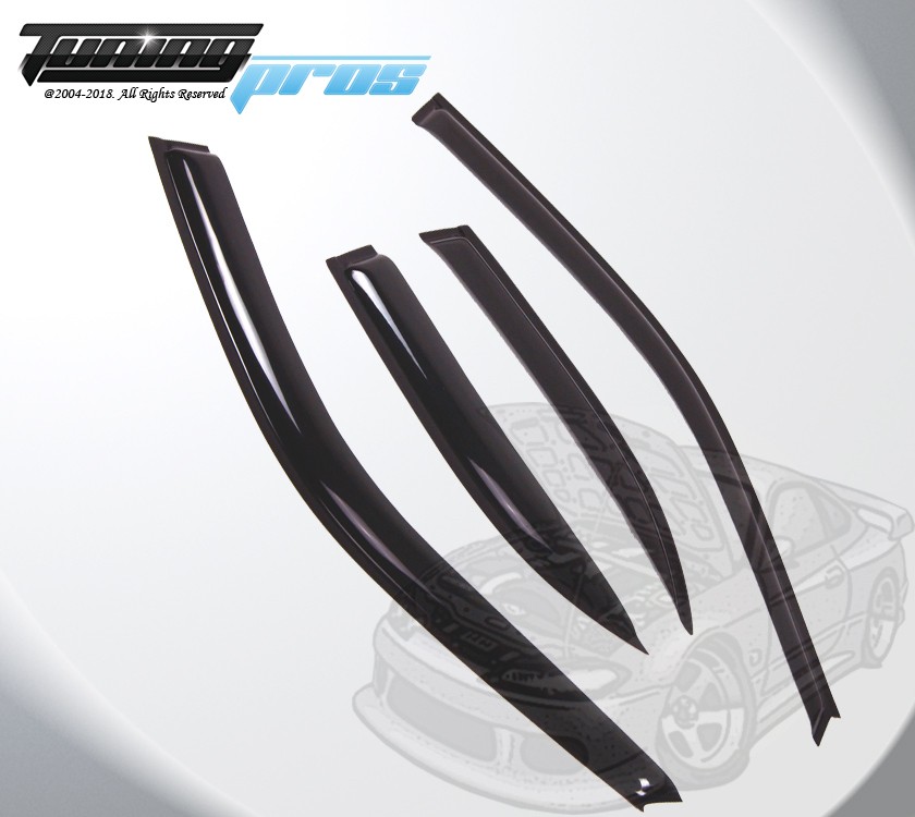 For Nissan Sentra 1995-1999 Smoke Out-Channel Window Rain Guards Visor 4pcs Set