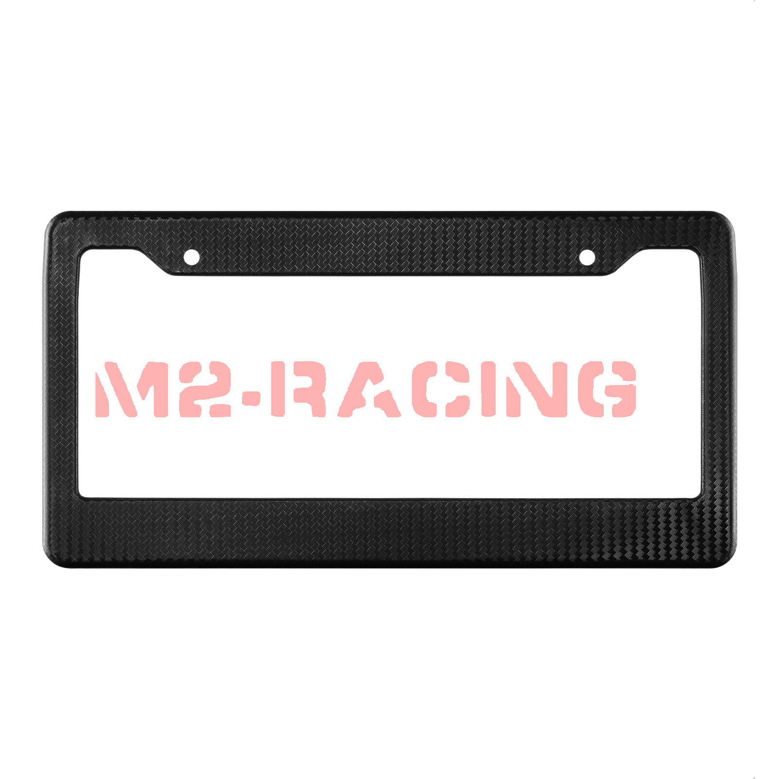 1Pc Plastic Black Carbon Fiber Style License Plate Frames Front & Rear Bracket