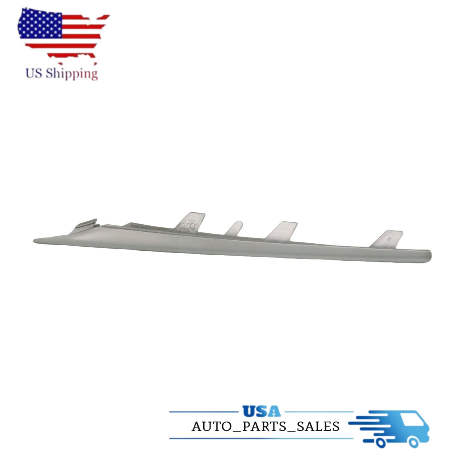 Front Driver and Passenger Side Bumper Trim Molding Set Silver For 11-13 BMW X5