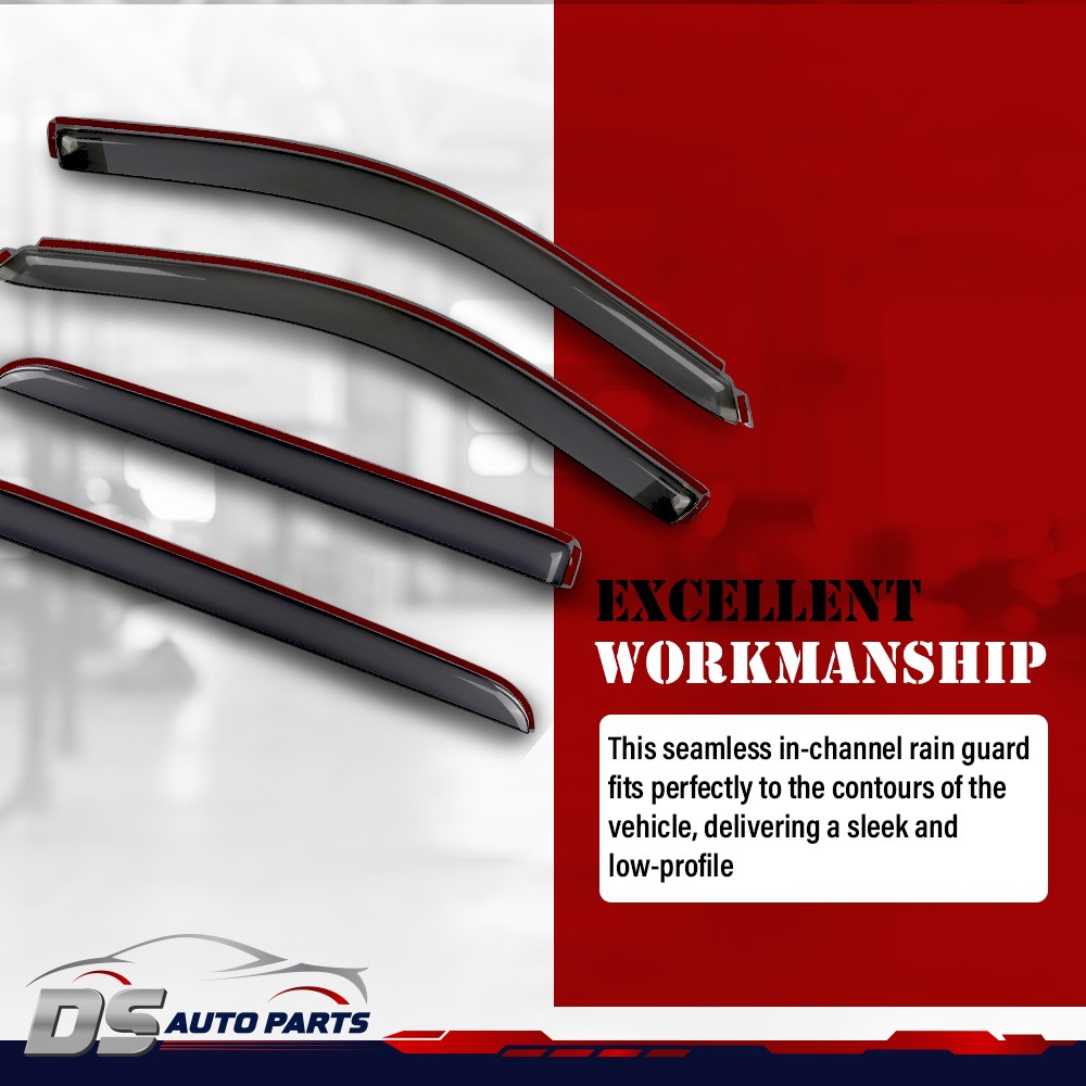 Rain Guards Vent Visors Fit For 2014-2018 Chevy Silverado & GMC Sierra Crew Cab