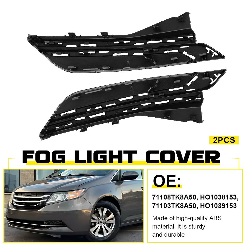Front Bumper Fog Light Cover For Honda Odyssey 2014-17 Driver & Passenger 1-5SET