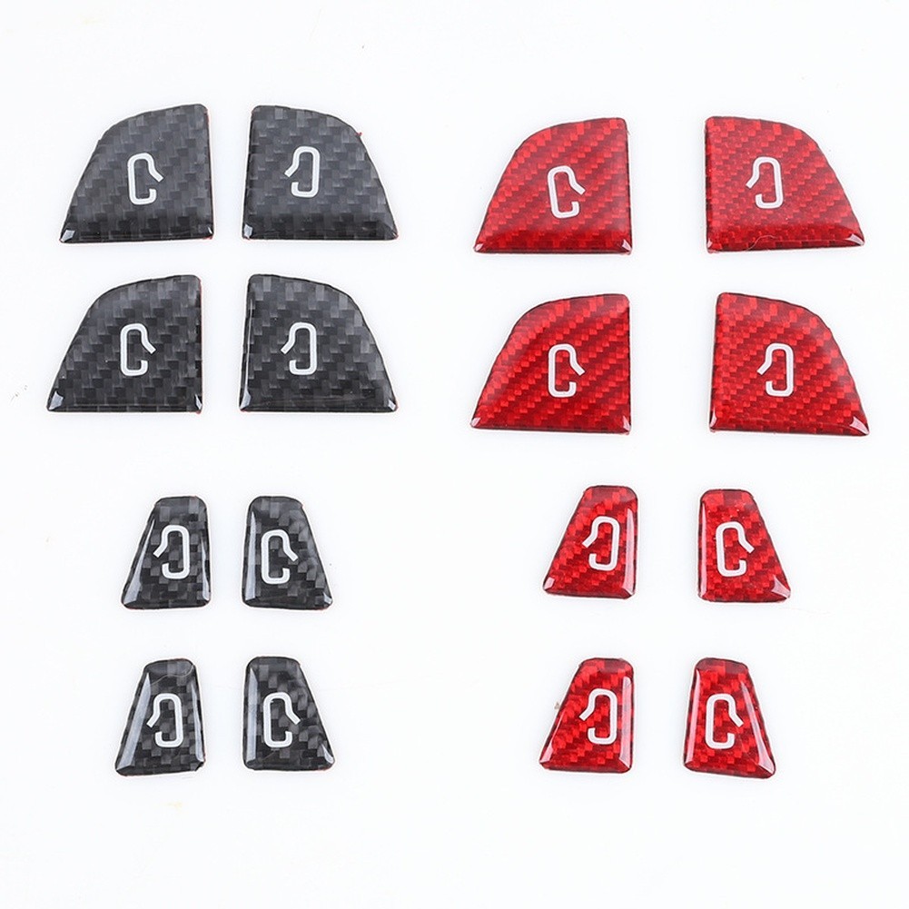 Carbon Fiber Texture Door Switch Button Cover for Tesla For Model 3 Y Interior
