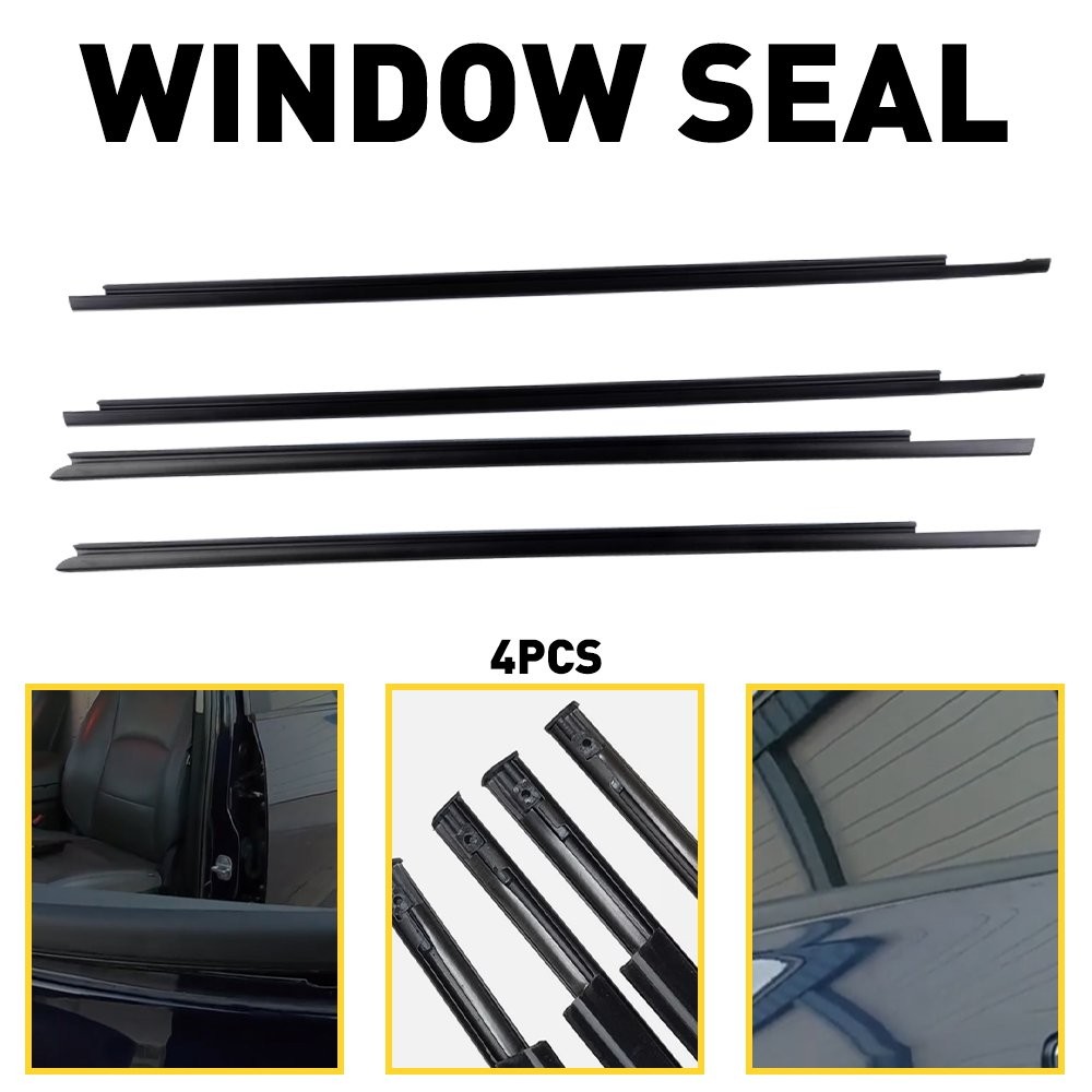 Weatherstrip Window Moulding Trim For 2009-2021 Dodge Ram 1500 2500 3500 Black