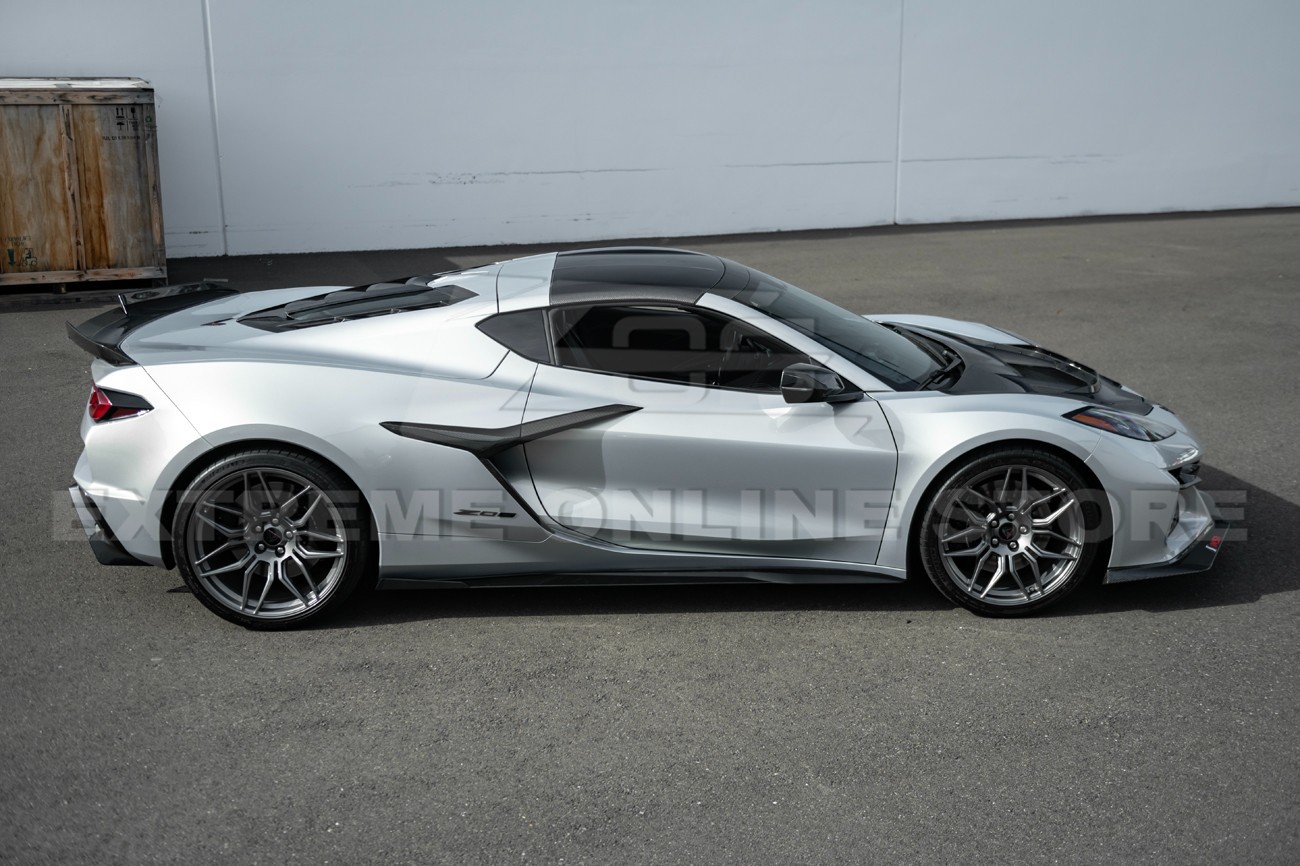 For 23-Up Corvette C8 Z06 | EOS Performance MATTE BLACK Side Skirts Extension