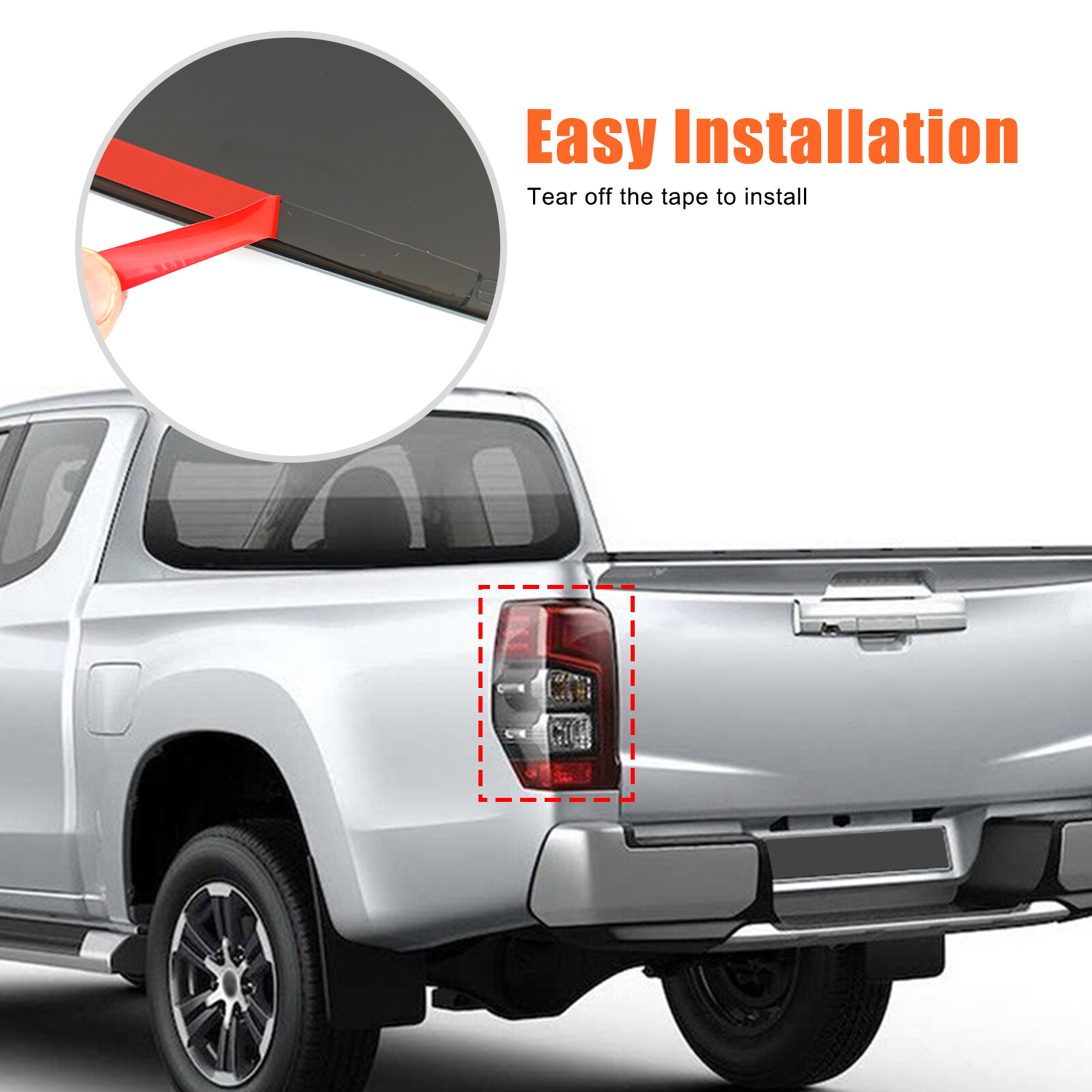 ABS Smoked Black Tail Lamp Light Cover Trim For Mitsubishi L200 2019+ US