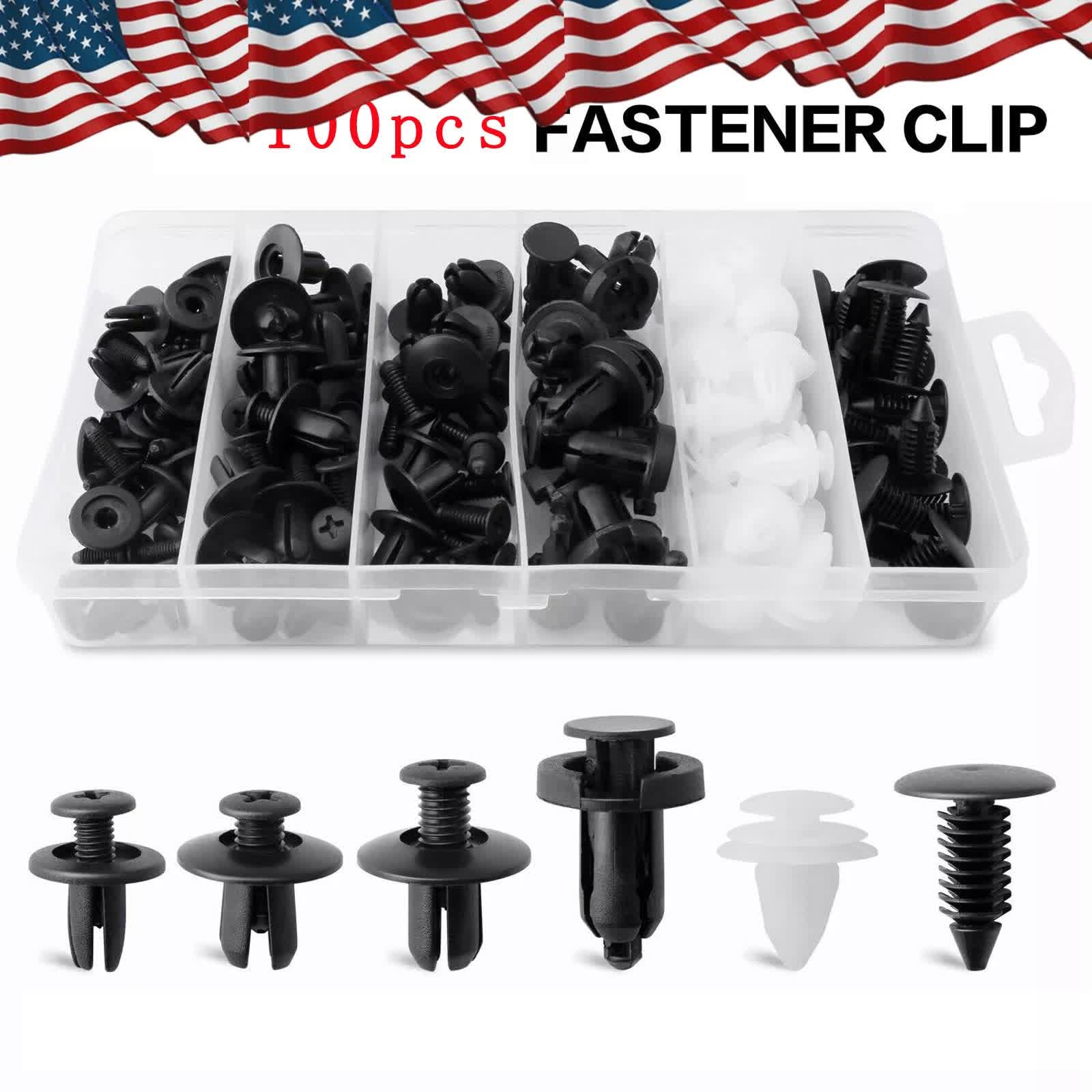 105Pcs Car Retainer Clips Bumper Rivet Retainer Trim Molding Push Pin Clips Set