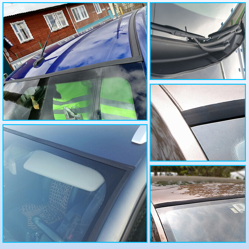 4M Rubber Seal Strip Car Windshield Trim Edge Molding Protector Weather Guard
