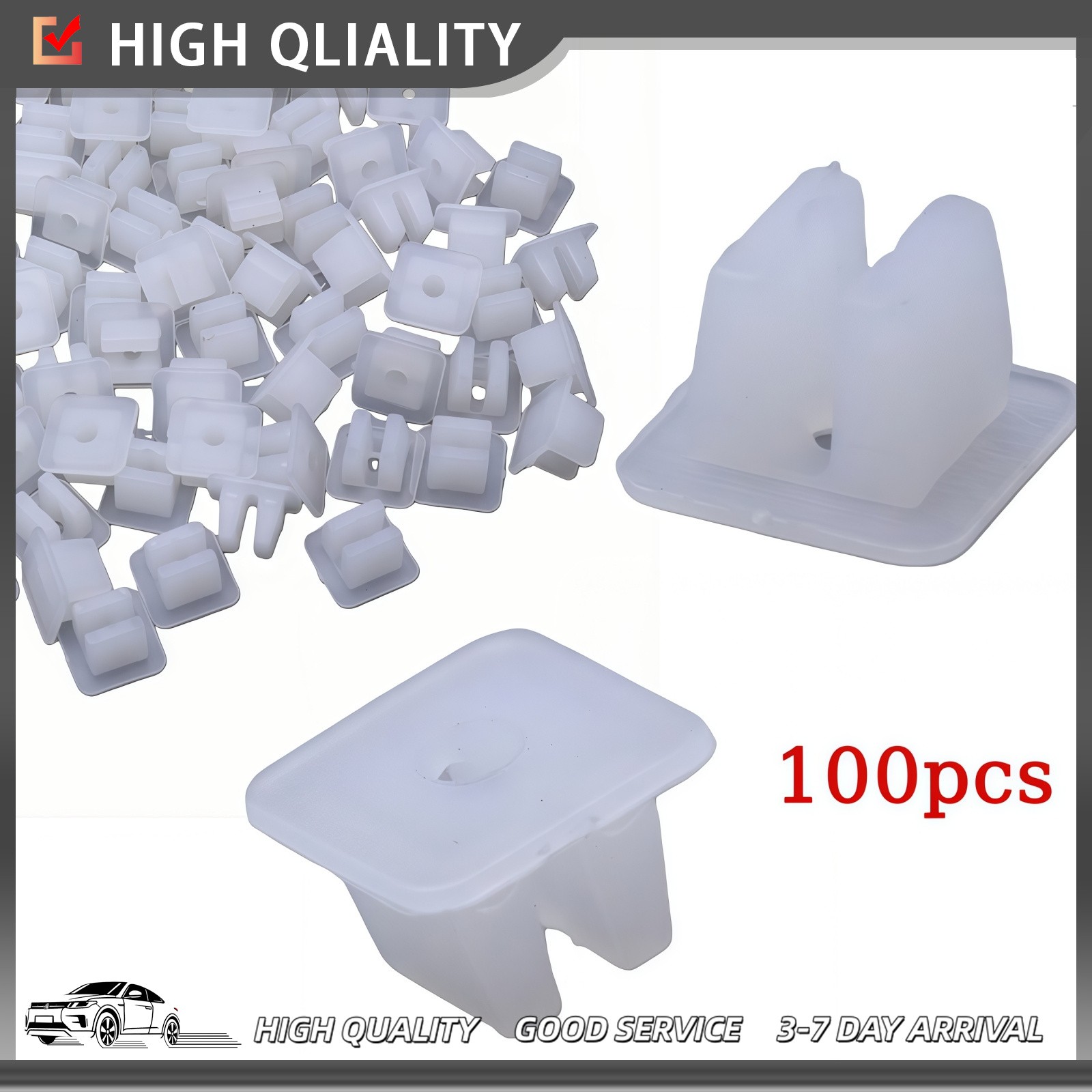 100PCS For Toyota Tacoma Tundra 4Runner Corolla Nylon Nut #10 Screw Grommet Clip