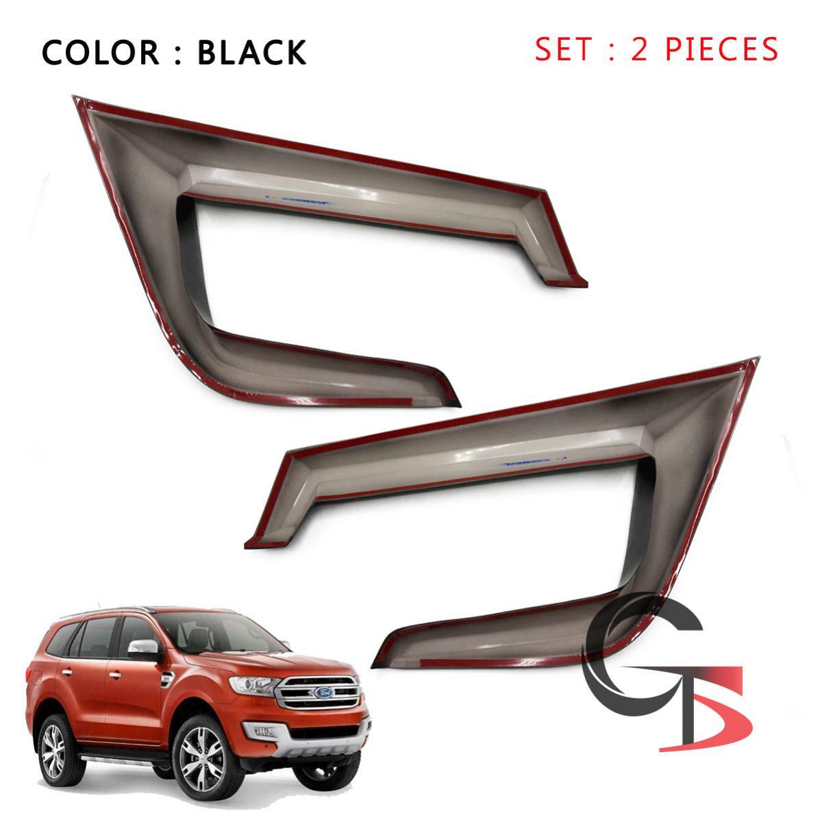 Fits Ford Everest Endeavour 15 17 Front Bumper Corner Cover Polished Black Trim