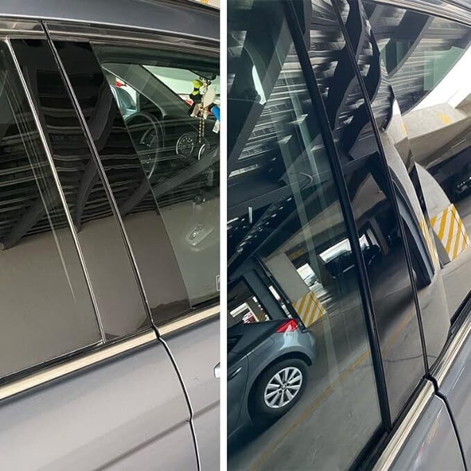4pcs Door Trim B Pillar Posts Gloss Black Cover Trim Kit For Ford F150 2015-2021