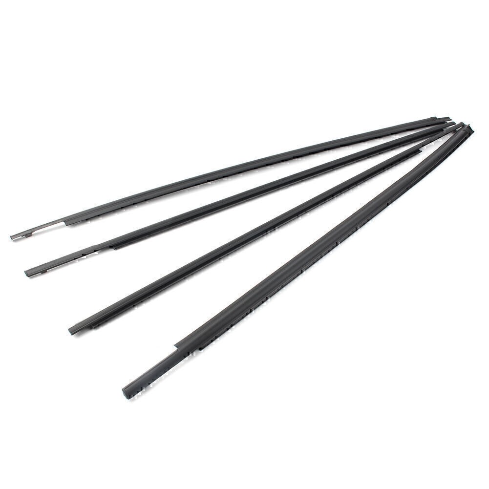 Window Weatherstrips Trim Seal Belts for Toyota Tundra CrewMax 2007-2019 Black
