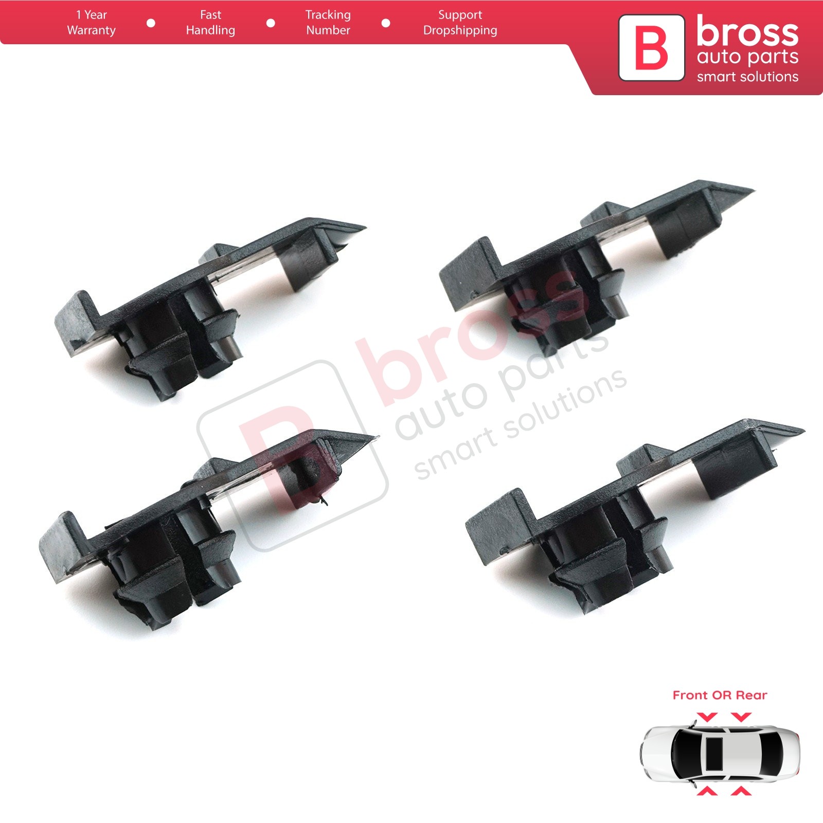 Bross Auto Parts BCF784 4 Pieces Window Fixer Clips 51338218383 for BMW E46 323i