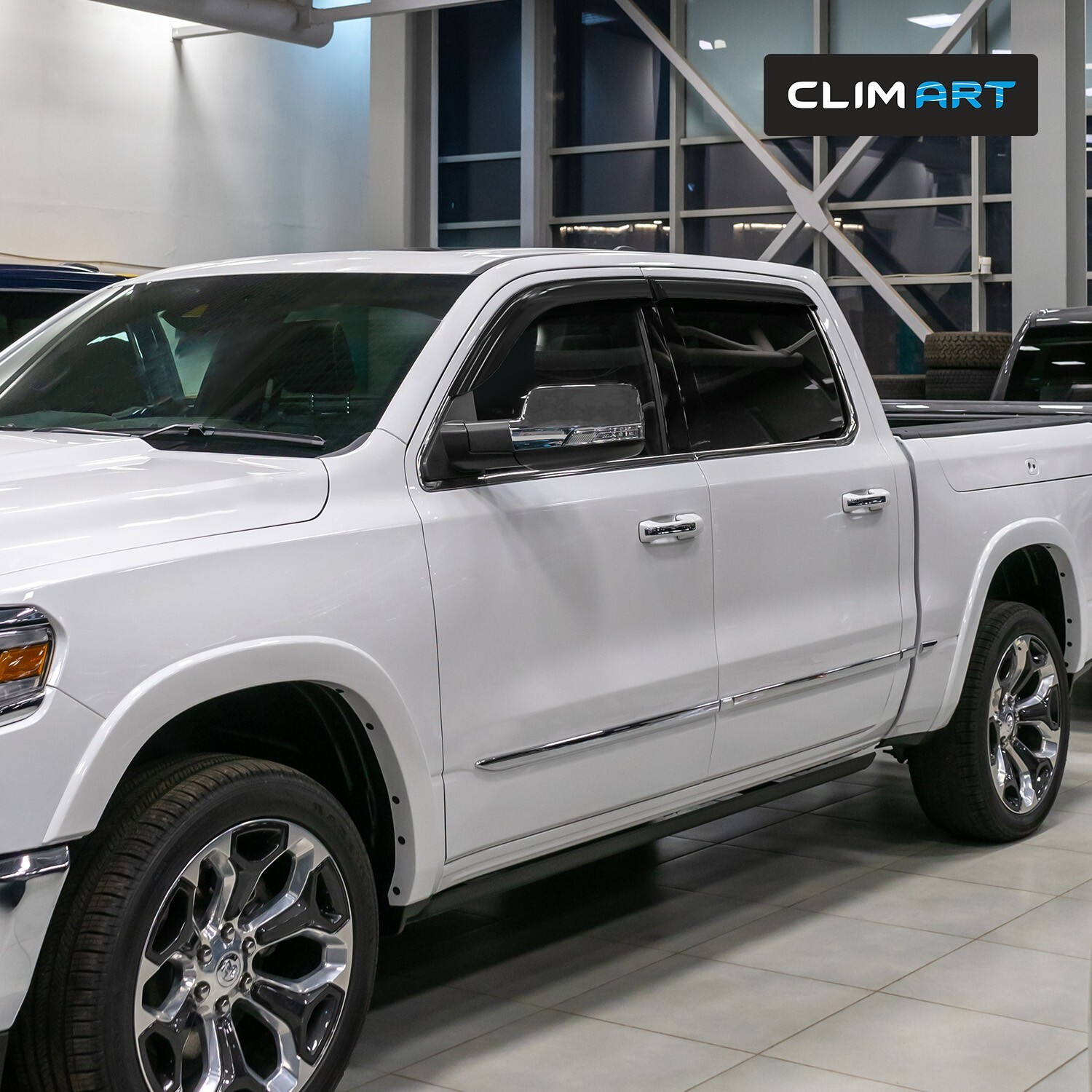 Rain Guards Vent Visors Shade for 2019-2024 Dodge Ram 2500/3500 Crew Cab
