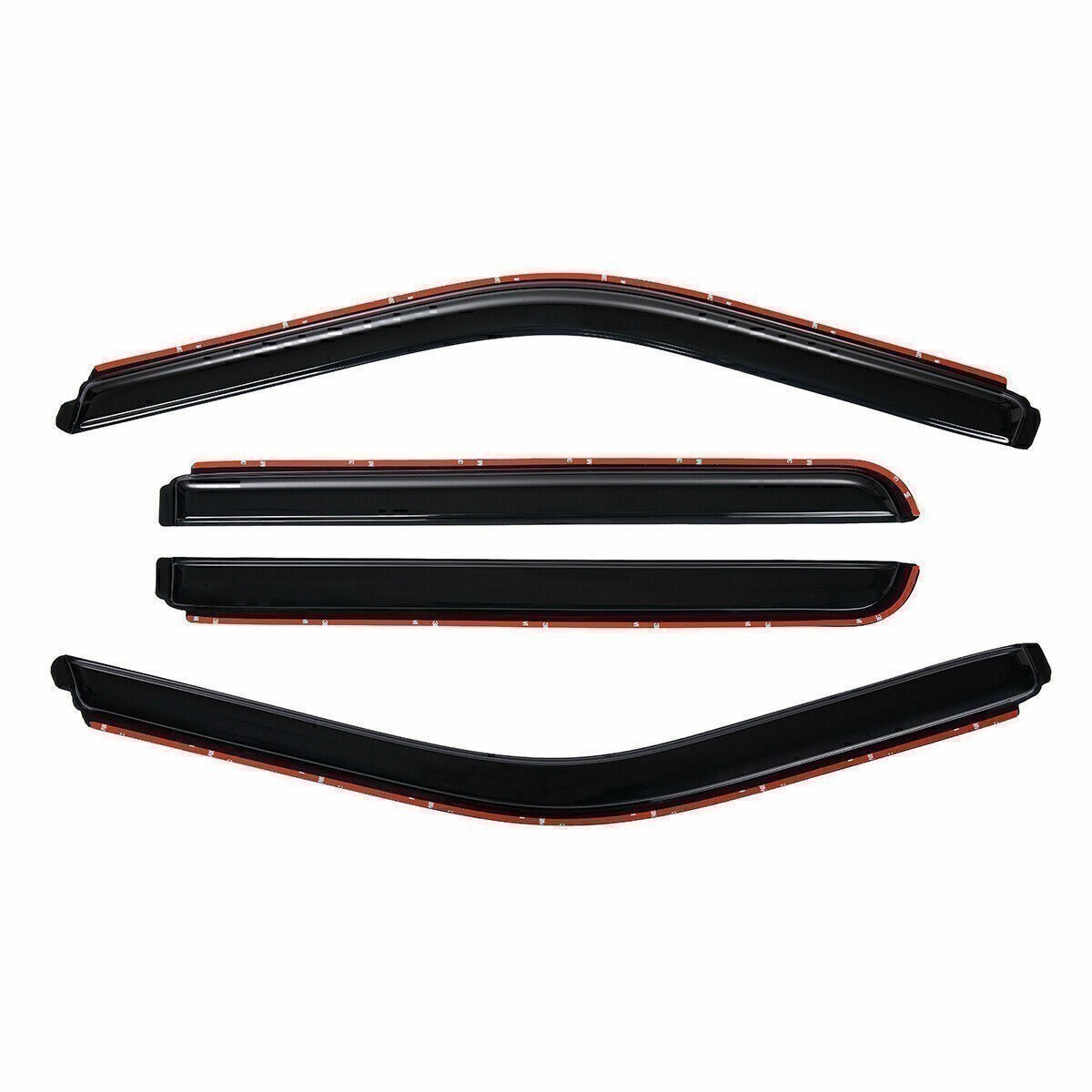 For 17-22 FORD F250 F350 Crew Cab SMOKE In-Channel Window Door Visor Rain Guards