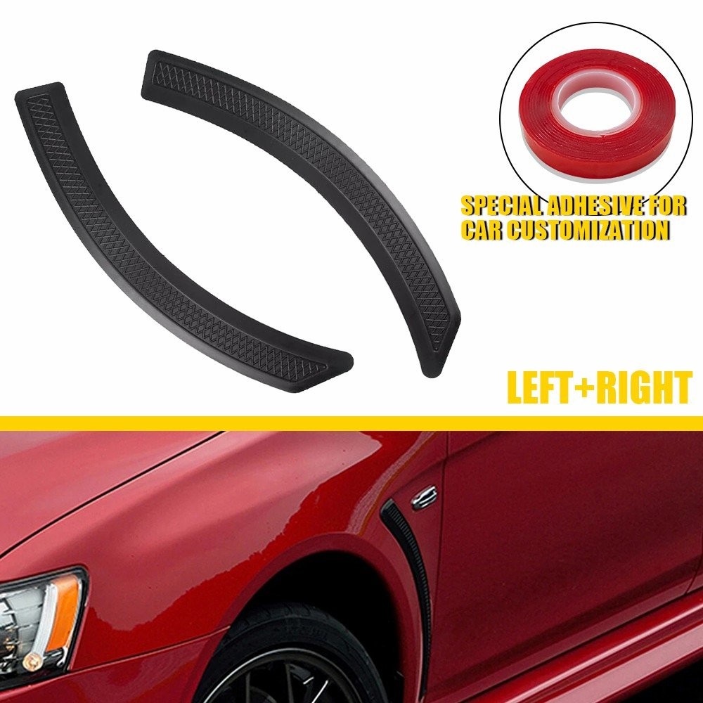 2X Black Front Fender Side Vent Cover For Mitsubishi Lancers 2002 03-2016 Evo EV