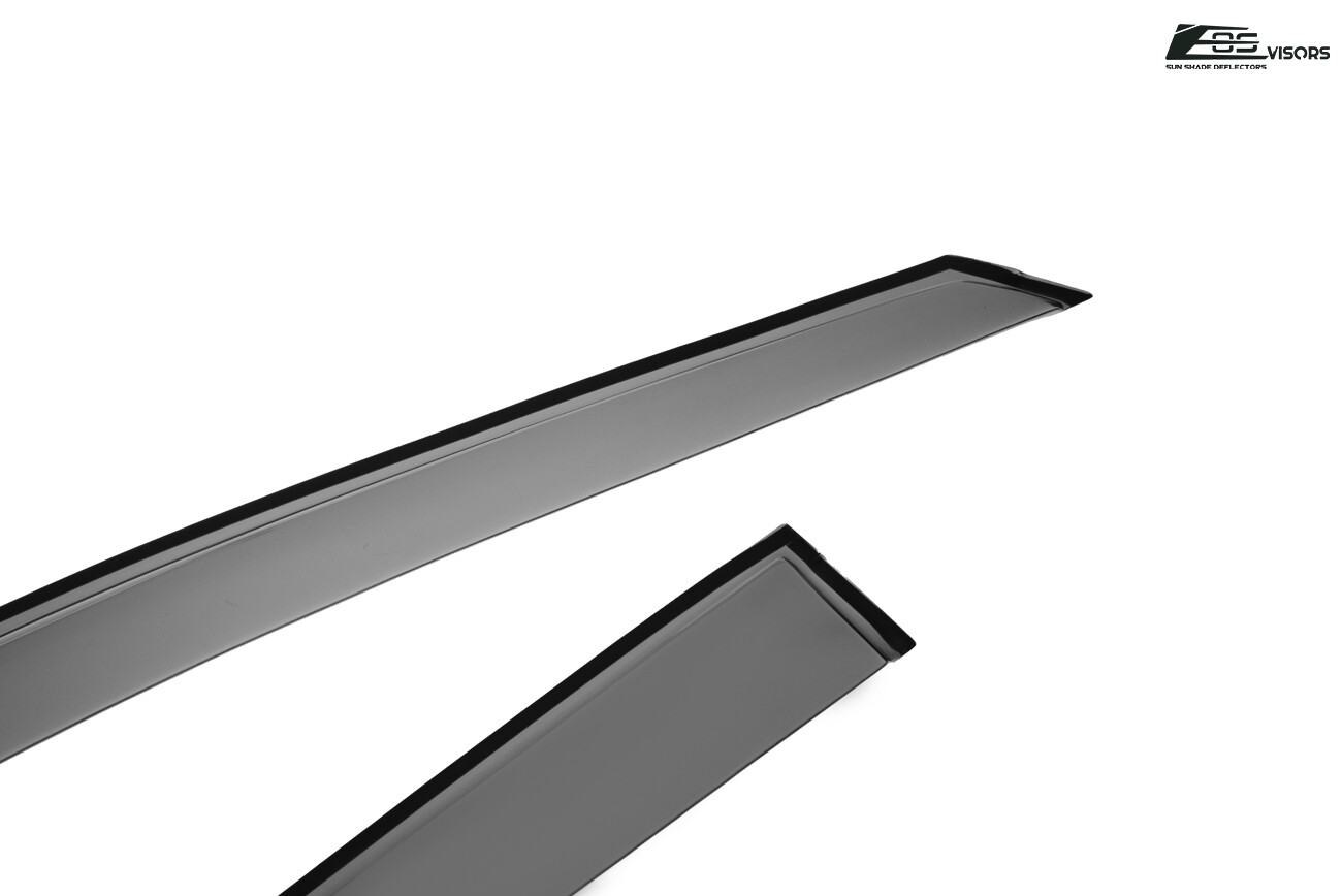 For 15-19 Subaru Outback JDM Tape-On Smoke Tinted Side Window Visors Rain Guards
