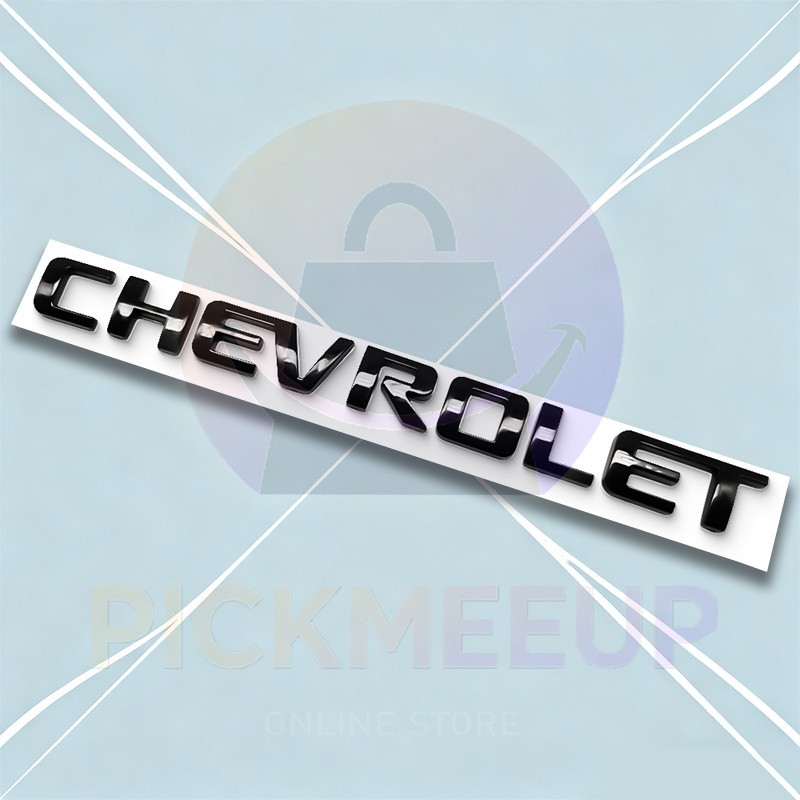 For Chevy Chevrolet Rear Liftgate Letter Badge Nameplate 3D Emblem Black Sport
