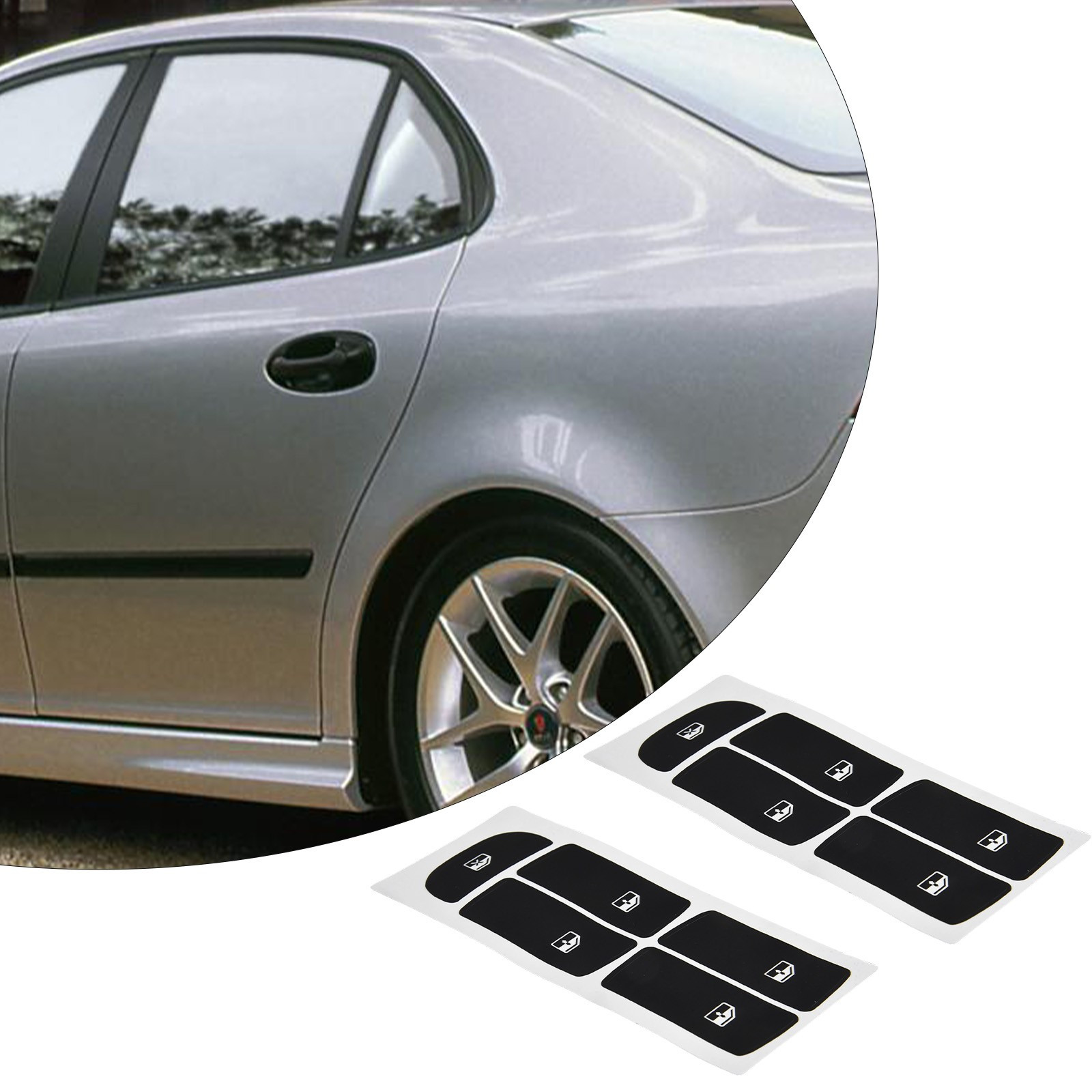 2PCS 2003-2012 SAAB-Window Control Button Decal Repair Kit High Quality
