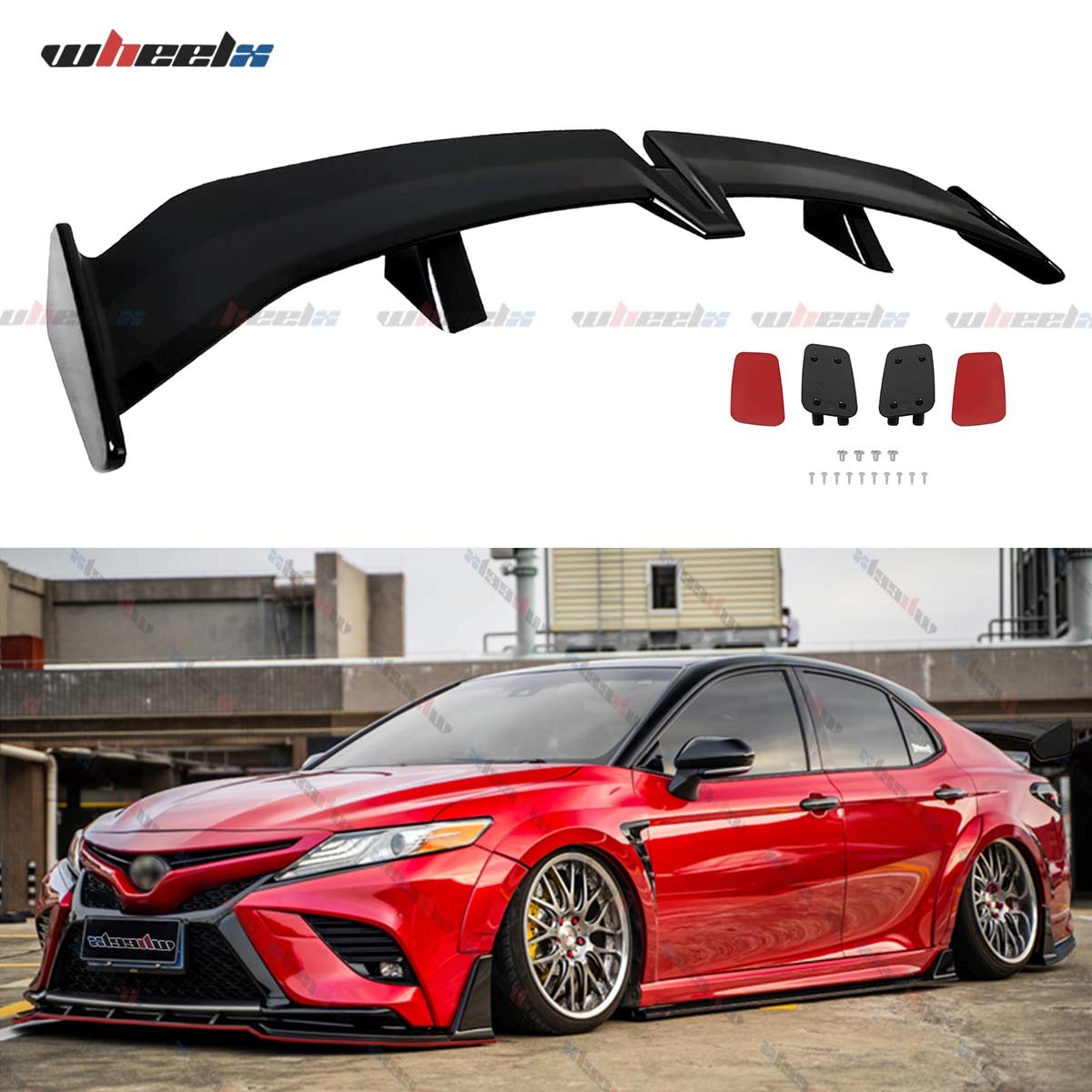 55” Gloss Black PRO Style Rear Trunk Spoiler GT Wing For Toyota Camry Corolla