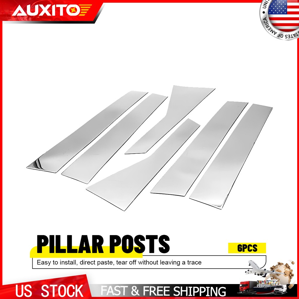 6pcs Glossy Chrome Pillar Post for 2018-2022 Honda Accord Window Door Trim Cover