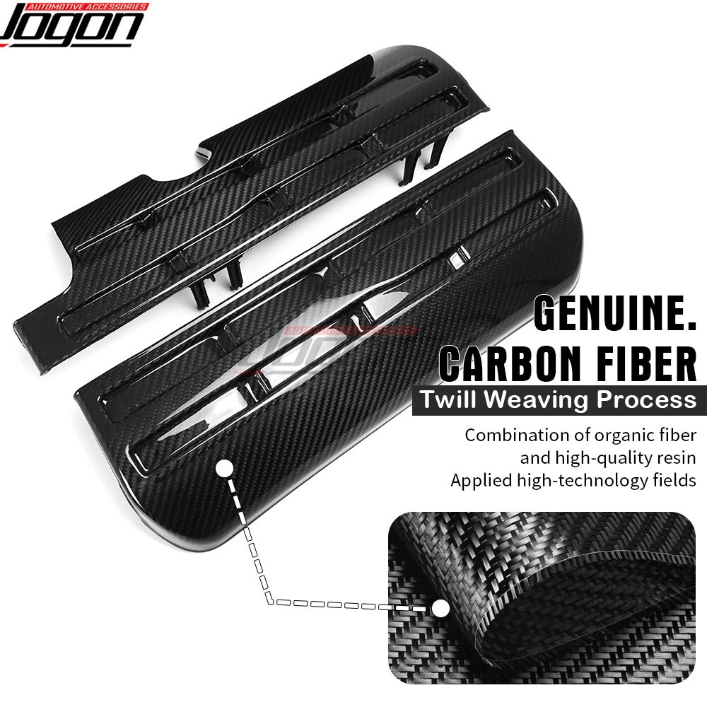 Real Carbon Engine Bay Side Covers For Dodge Challenger SRT Hellcat 6.2L 2015-23