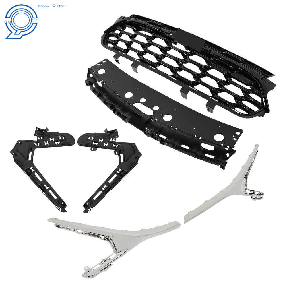 Front Bumper Grille With Chrome Trim For 2023-2024 Chevrolet Trax RS