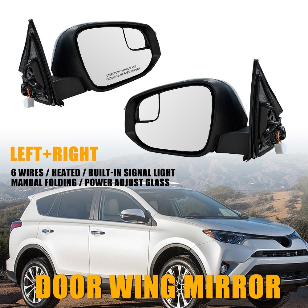 Drive Passenger Side Gray Mirror Assembly For 16-18 Toyota RAV4 Adventure LE SE