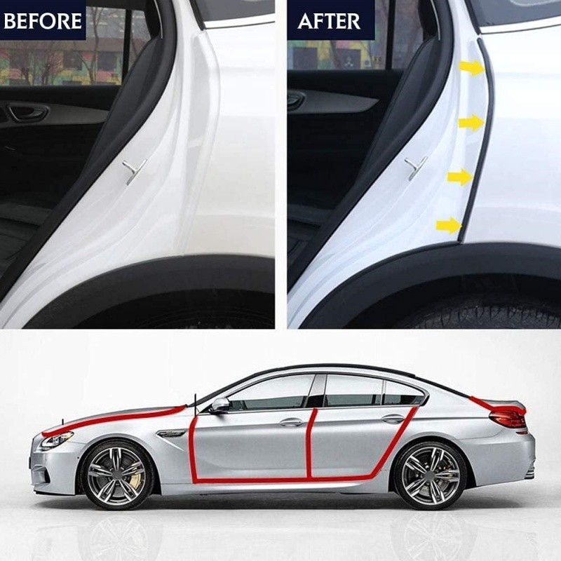 16.4Ft Rubber Seal Strip D-Shaped Car Door Weather Stripping for Door and Window