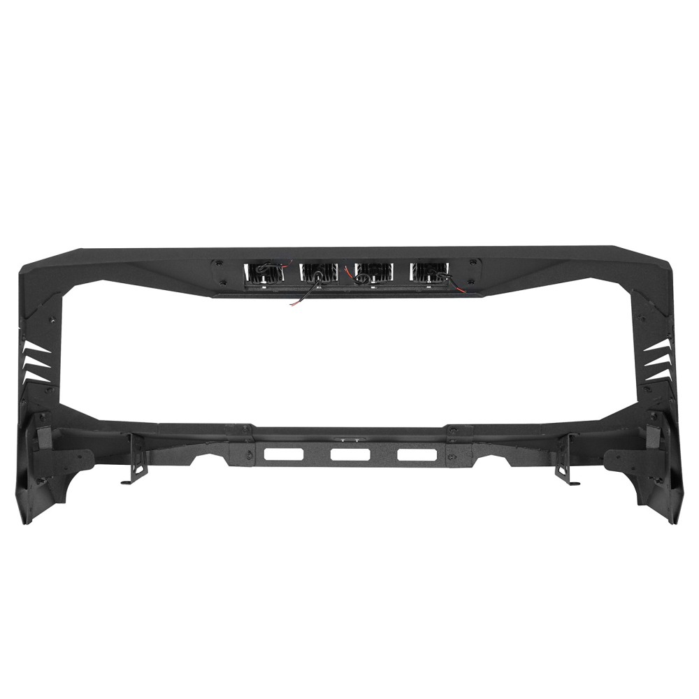 FIT 2007-2018 JEEP WRANGLER JK STEEL WINDSHIELD FRAME ARMOR GUARD W/LED LIGHTS