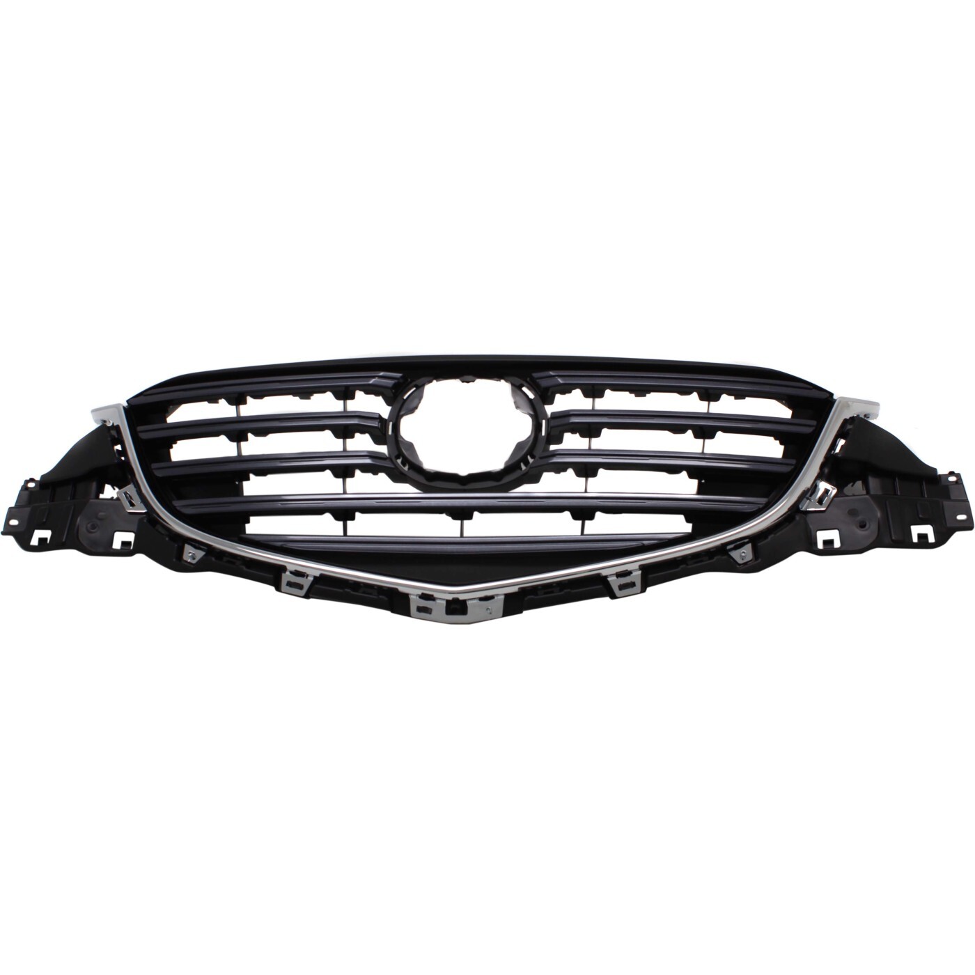 Grille Assembly For 2016 Mazda CX-5 Chrome Shell with Painted Dark Gray Insert