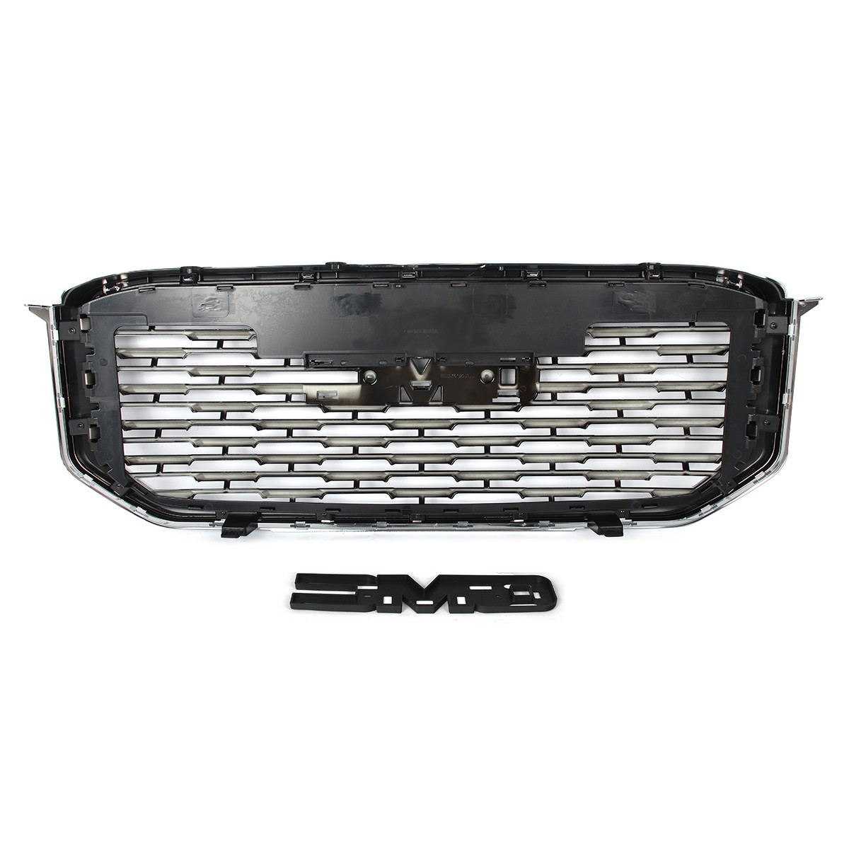 Chrome Black Front Upper Grille Mesh For GMC Yukon/ Yukon XL Denali Style 15-20