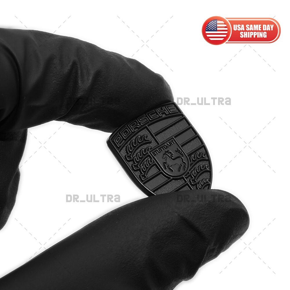 Porsche Interior Dashboard Decorate Badge Mini 1 inch Logo Emblem Black