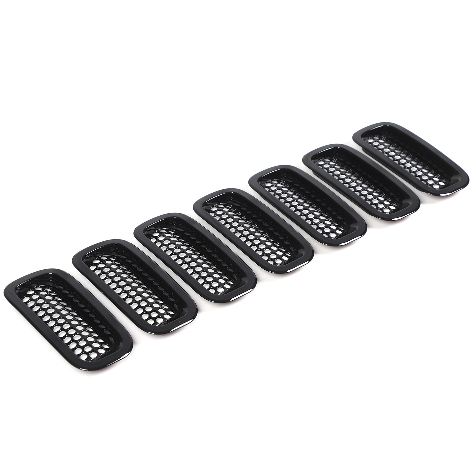 ABS Gloss Black Grille Insert Guard Insect Screen Trim For Hummer H3 2005-2009