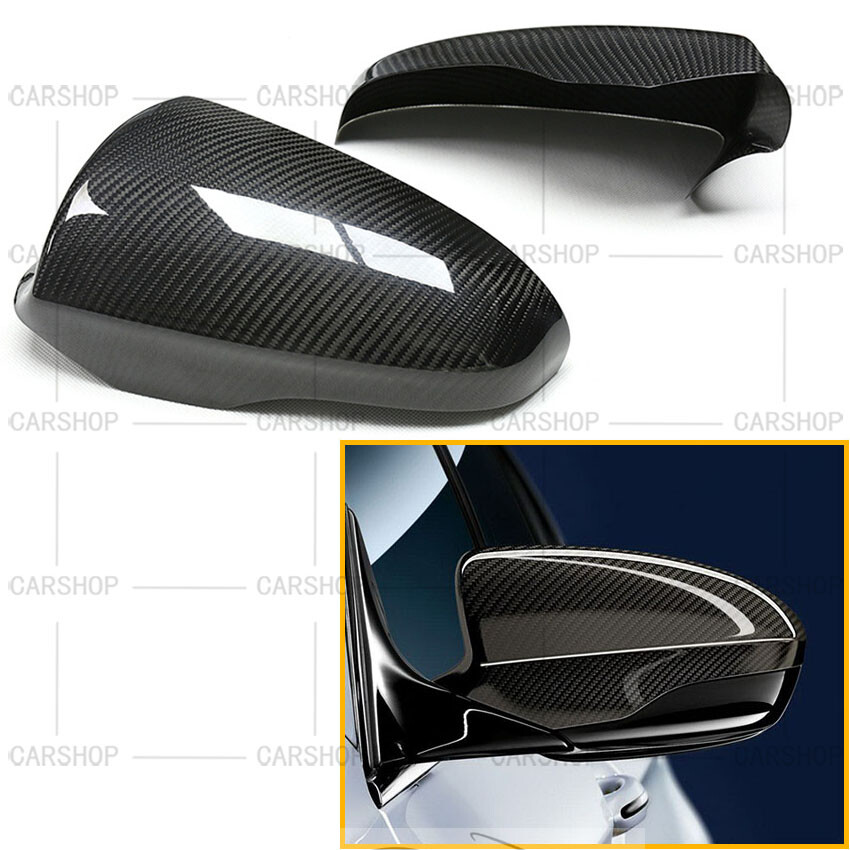 For BMW M6 F06 F12 F13 2012-2018 Carbon Fiber Side View Mirror Cover Caps Add On