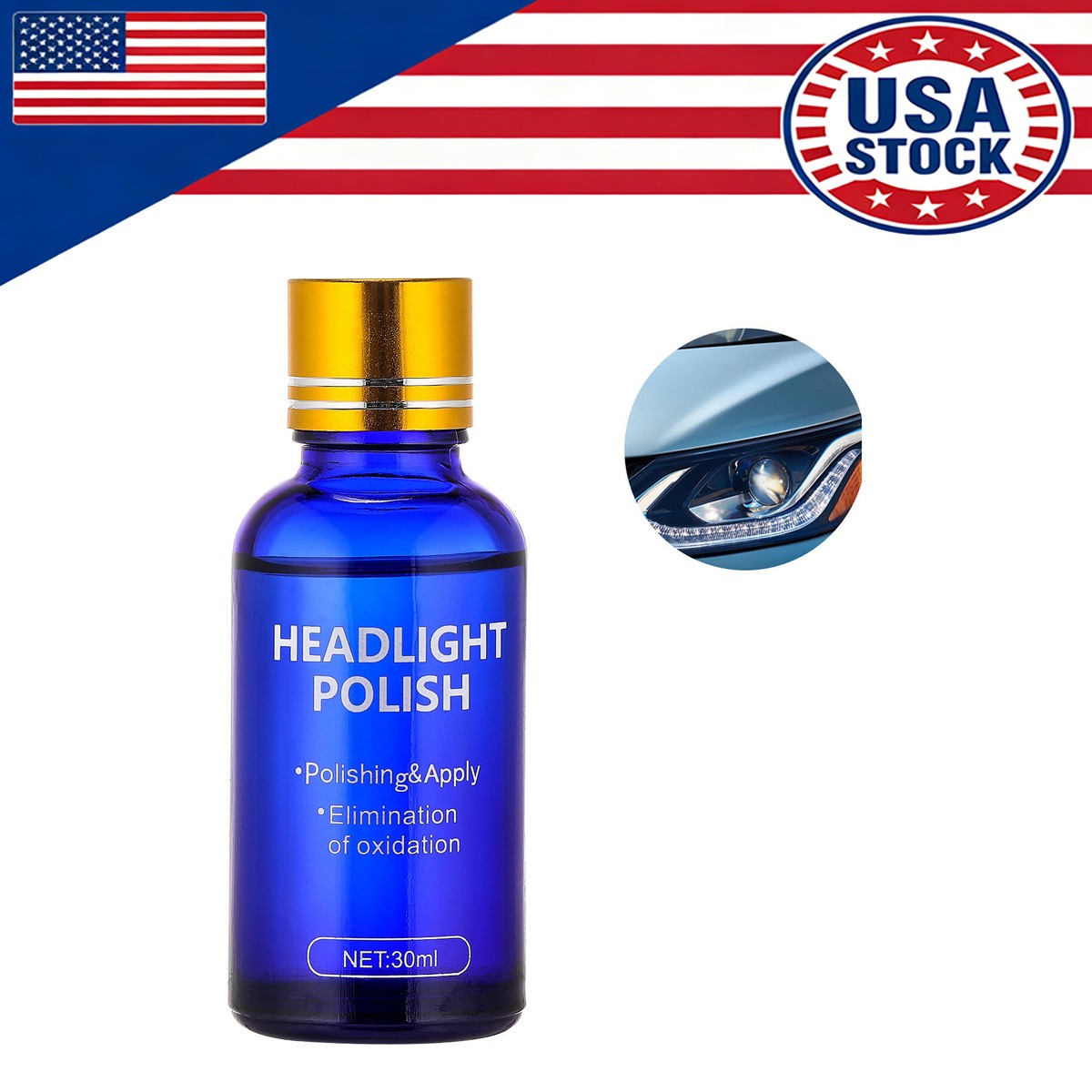 9H Repair Liquid Headlight Cover Len Restorer Polish Cleaner Car Accessories USA