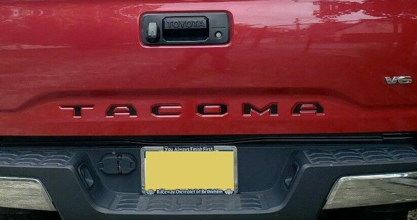 BLACK Tailgate Insert Letters Decal Vinyl Stickers for Toyota Tacoma 2016-22 New