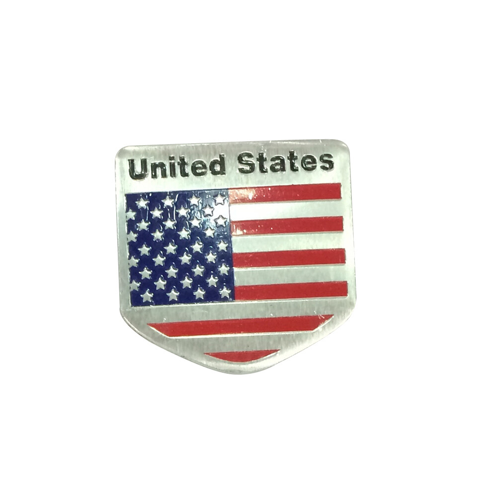ALUMINUM USA America Flag Decal Emblem Badge Sticker For Car Window Auto Phone