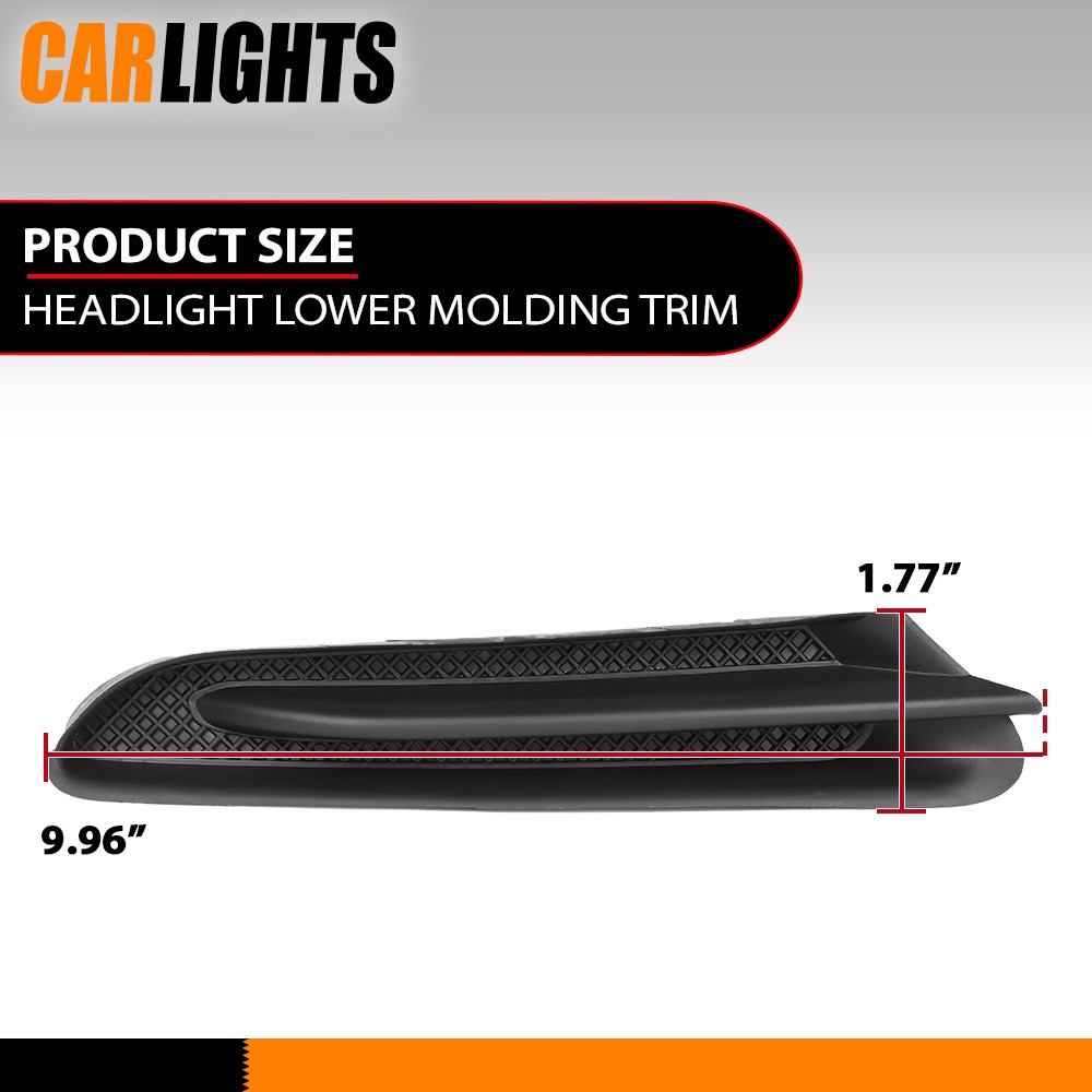 Fit For 2013-2016 Buick Encore Left & Right Side Headlight Lower Molding Trim