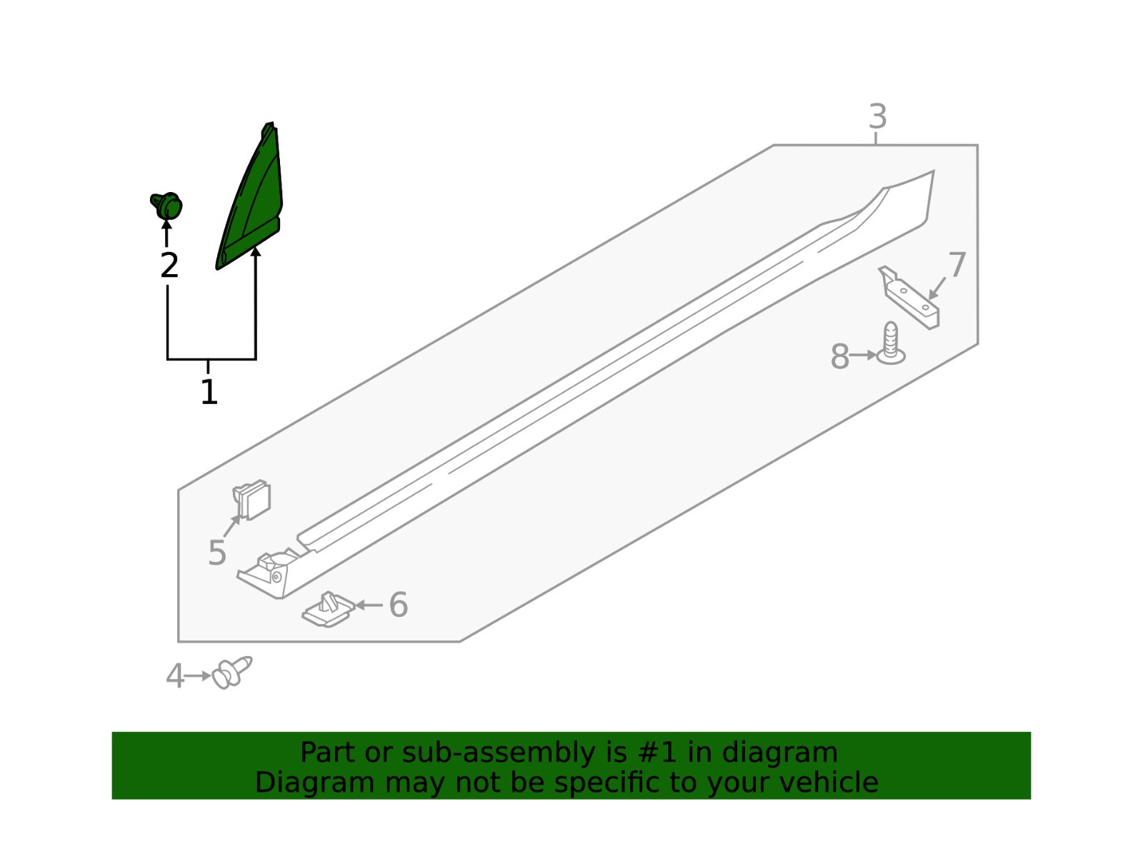 Genuine Fender Pillar Trim Molding Passenger Side Garnish Delta ⭐ IONIQ 17-22