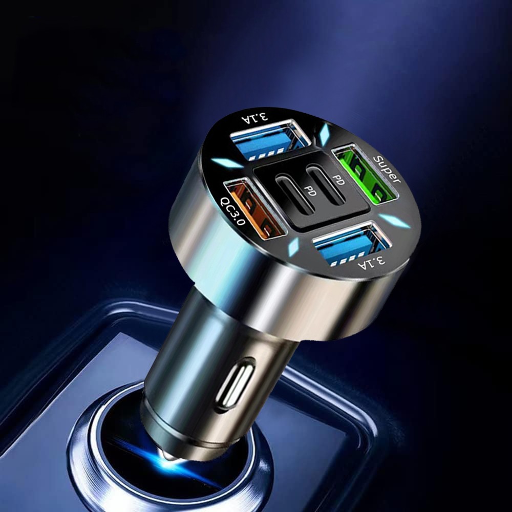 4 USB Port Fast Car Charger Adapter for iPhone Samsung Android Phone Accessories