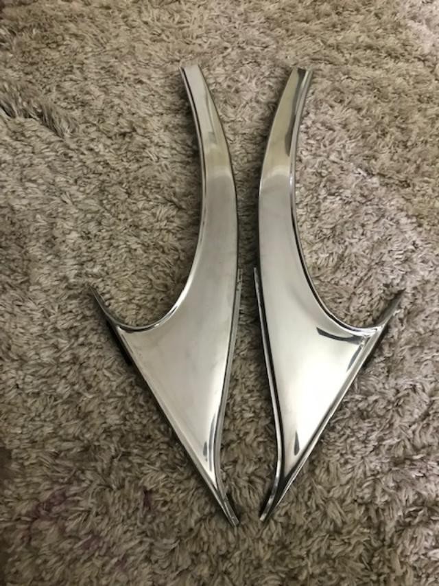 1955-1956-1957 Chevrolet Belair 2 Dr HT Pair C Pillar Roof to Quarter Moldings