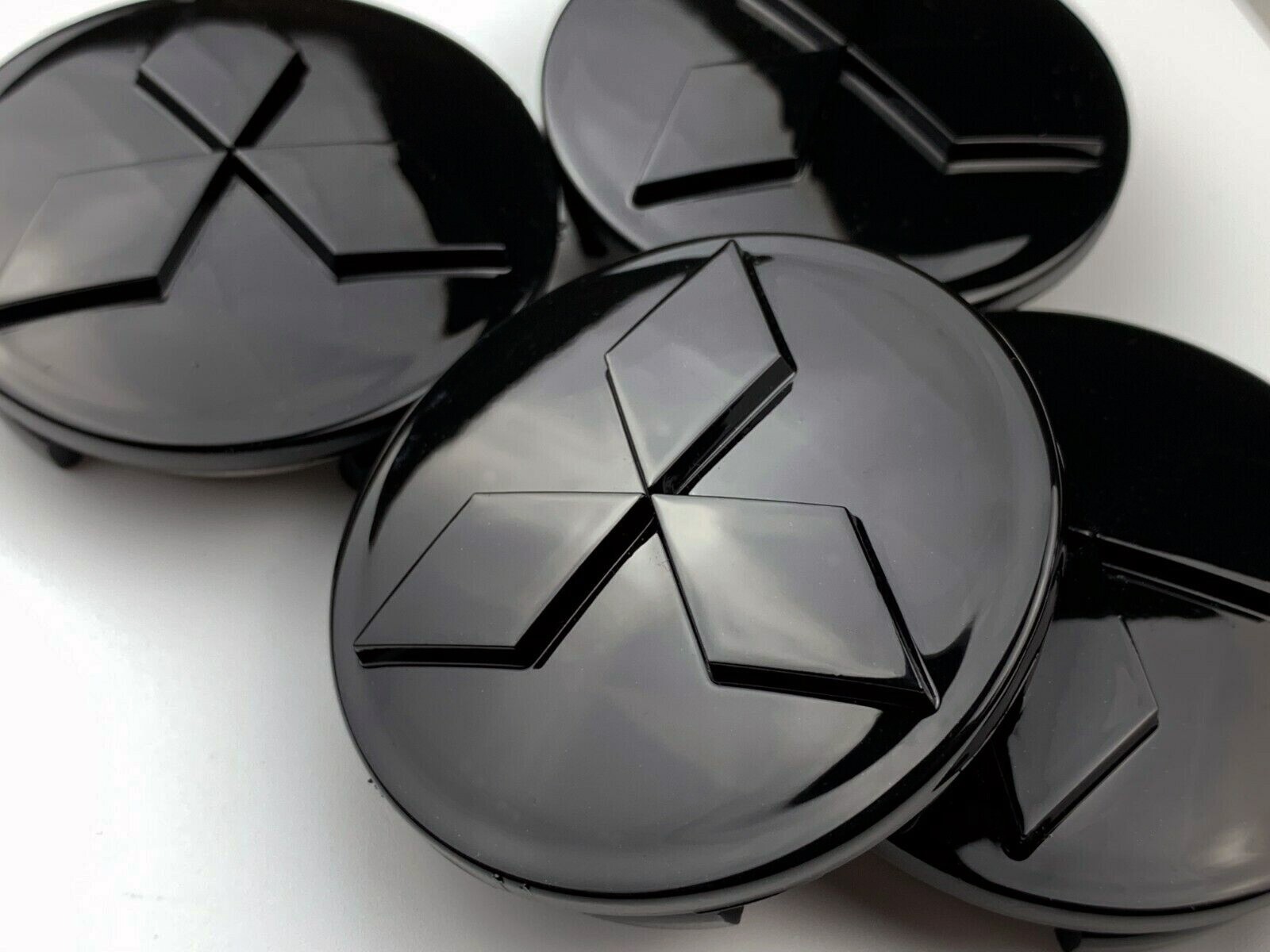 PREOWN BUT NEW AFTERMARKET 60MM BLACK Car Wheel Rim Center Cap For Mitsubishi